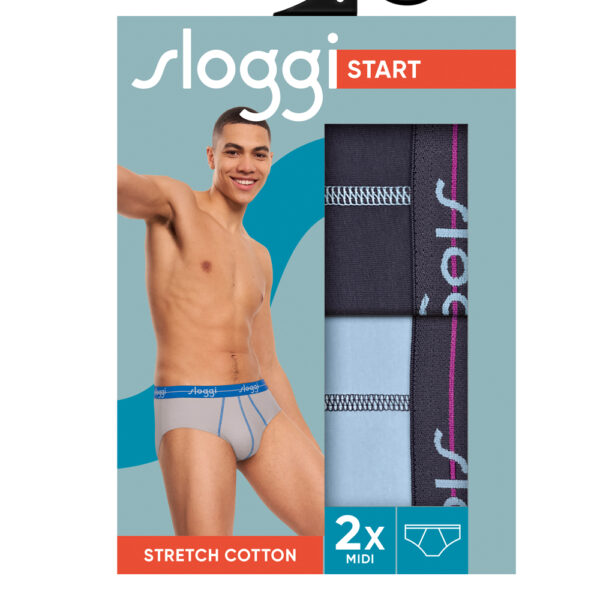 Sloggi Men Start Midi Ανδρικά Slip 2Pack 10206949-V022 - Image 5