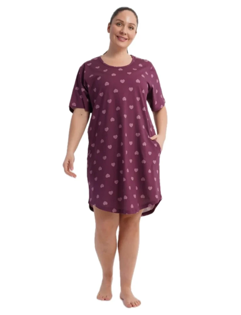 vienetta plus size Γυναικείο Καλοκαιρινό Νυχτικό 601027 012