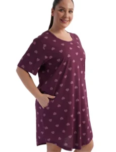 vienetta plus size Γυναικείο Καλοκαιρινό Νυχτικό 601027 012