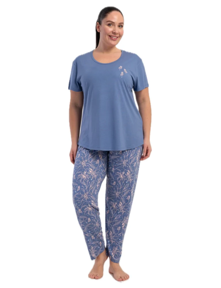 kezokino plus size Γυναικείο Καλοκαιρινό Σετ Πιτζάμας 512248 839