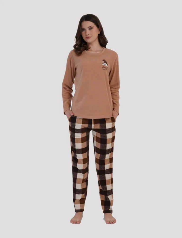 Vienetta Fleece Γυναικείο Χειμερινό Σετ Πιτζάμας 161924-0002