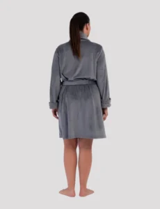 Vienetta Plus Size Γυναικεία Χειμερινή Βελουτέ Ρόμπα 161963-0002