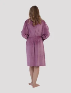 Vienetta Plus Size Γυναικεία Χειμερινή Βελουτέ Ρόμπα 161969-0002
